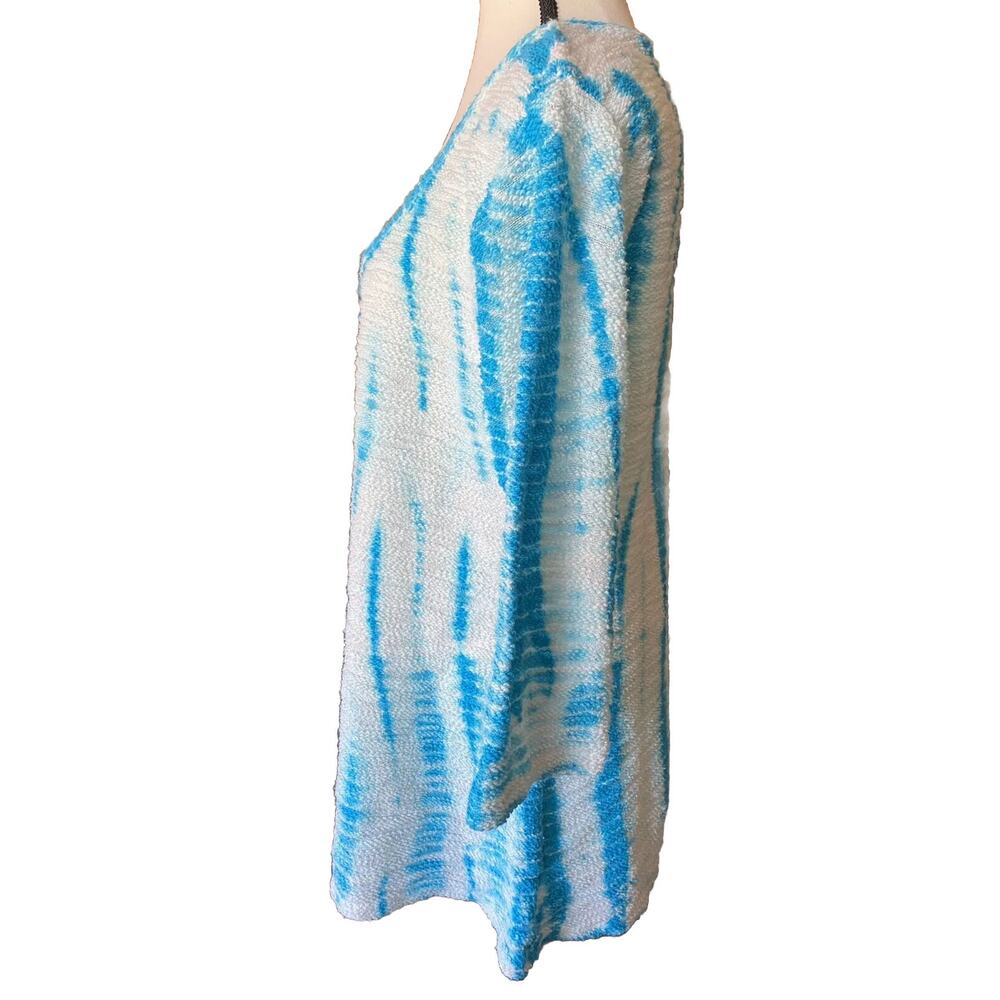 XCVI Blue Tie Dye 3/4 Sleeve Tunic Top Soft Comfy Size XXL - Picture 4 of 6